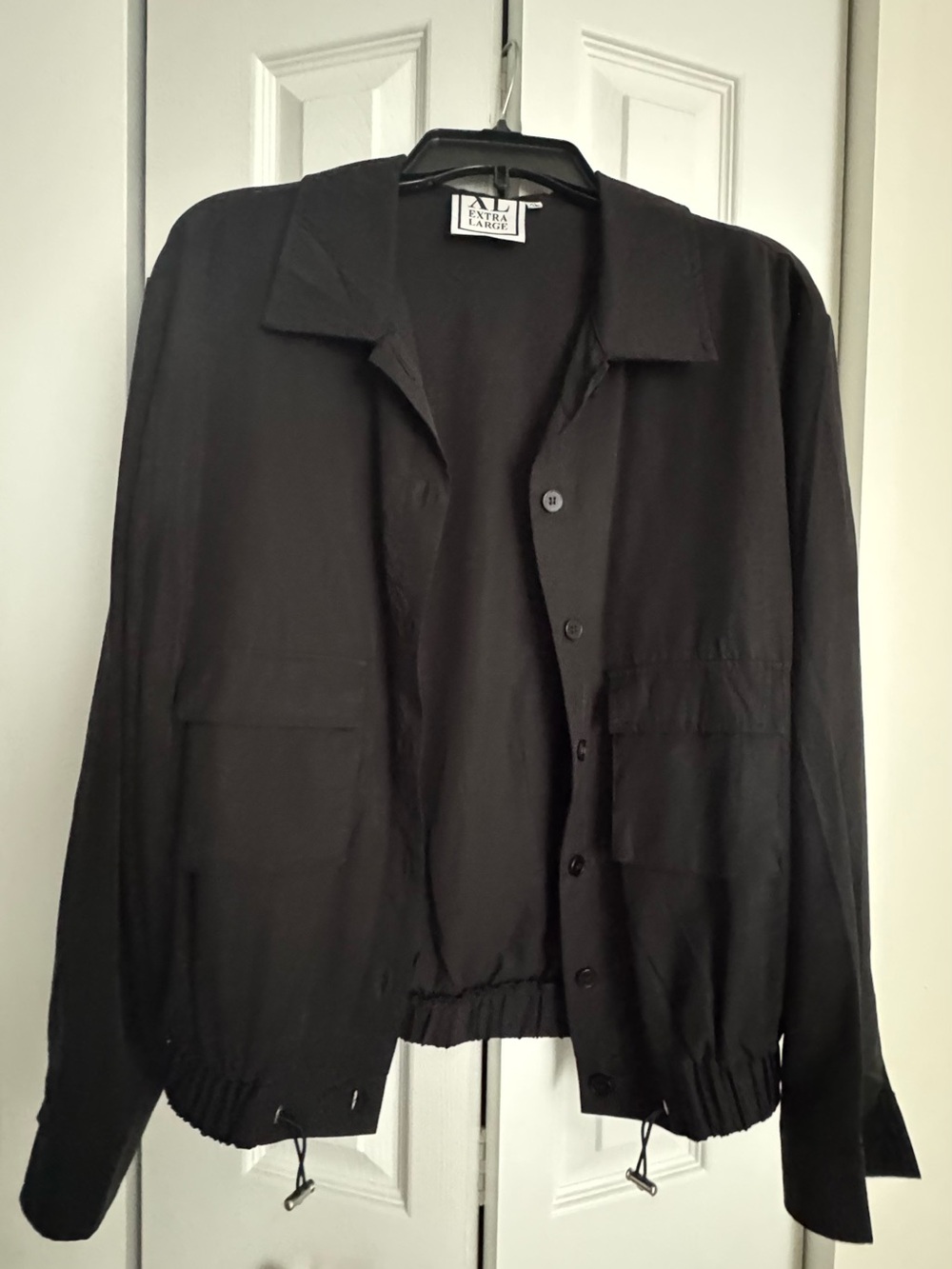 Black Button-Front Jacket - Extra Large - Picture 2 of 10